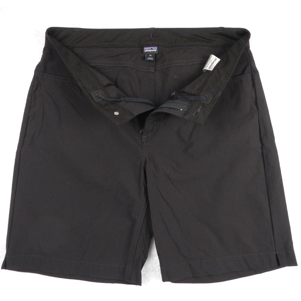 PATAGONIA Skyline Traveler Shorts Womens Black 10 8" Inseam Outdoor Hiking EUC